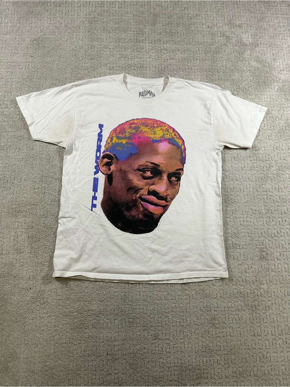 Dennis Rodman The Worm T-shirt Rodman Apparel Large